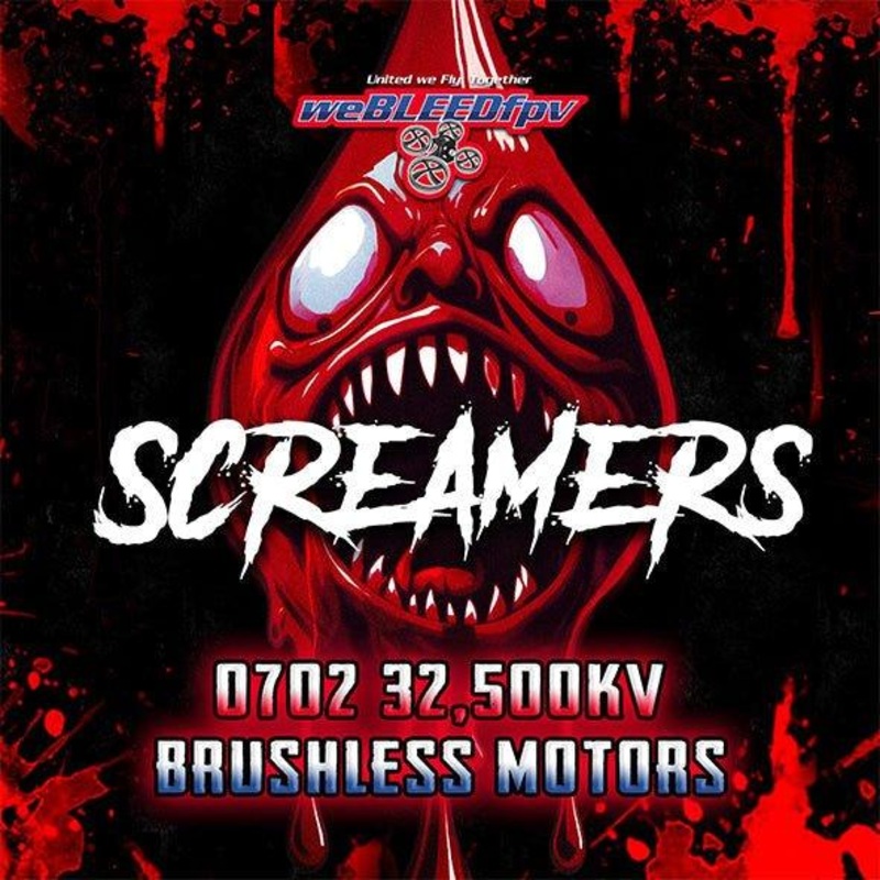 weBLEEDfpv 0702 “SCREAMERS” Whoop Motors w/ Knurled Shaft (4 pack) – 32500Kv