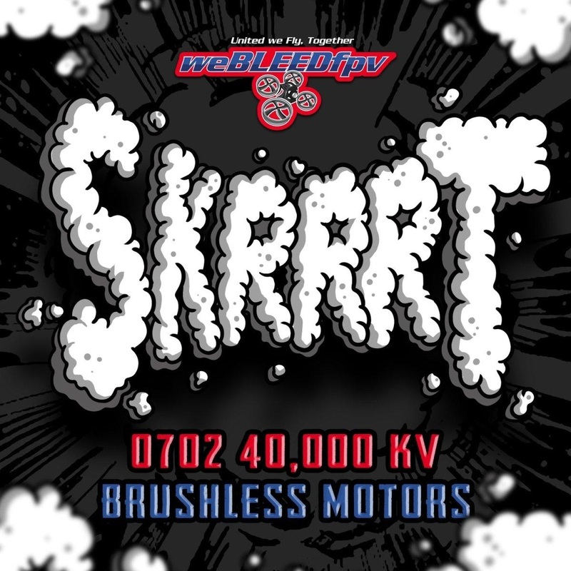 weBLEEDfpv 0702 “SKRRRT” Whoop Motors w/ Knurled Shaft (4 pack) – 40000Kv