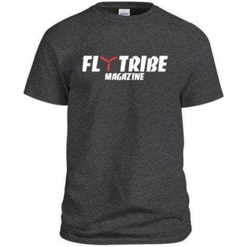 Fly Tribe Magazine FTM Logo T-Shirts – Dark Gray – Choose Your Size