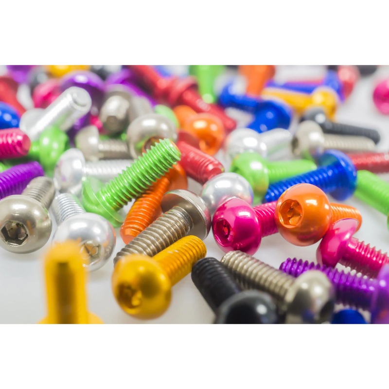 M3 7075 Aluminum Bolt, Hex, Button Head (10pc) – Choose Size / Color