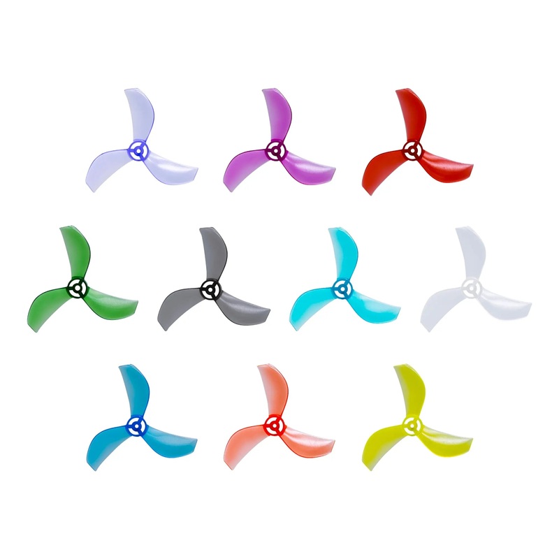 NewBeeDrone Azi 1212-3 / 1.2″ Tri-Blade Micro/Whoop FPV Drone Props for 1mm Shaft (8 Pack) – Choose Color