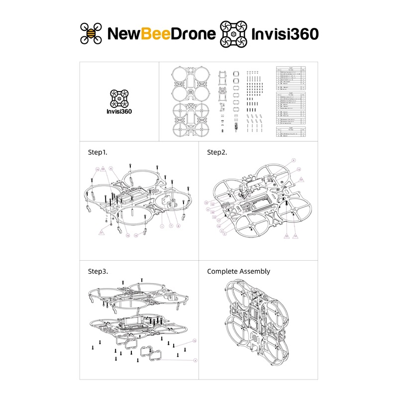 NewBeeDrone Invisi360 Cinewhoop Frame Kit