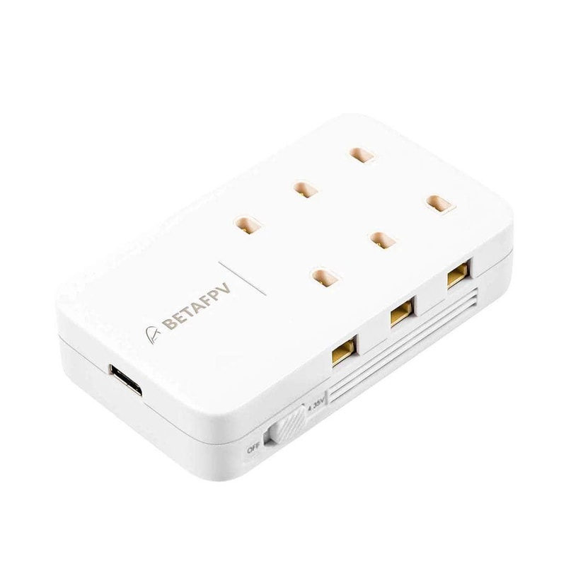 BetaFPV 6 Port 1S LiPo/LiHV Charger for BT2.0 & PH2.0 – Choose With or Without AC Adapter