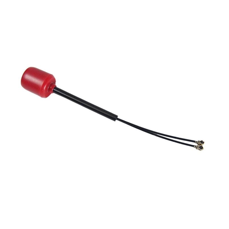 FlyFishRC Osprey Dual Band Antenna 5.8GHz / 2.4GHz 95mm U.FL Antenna for DJI O3 Air Unit – Red