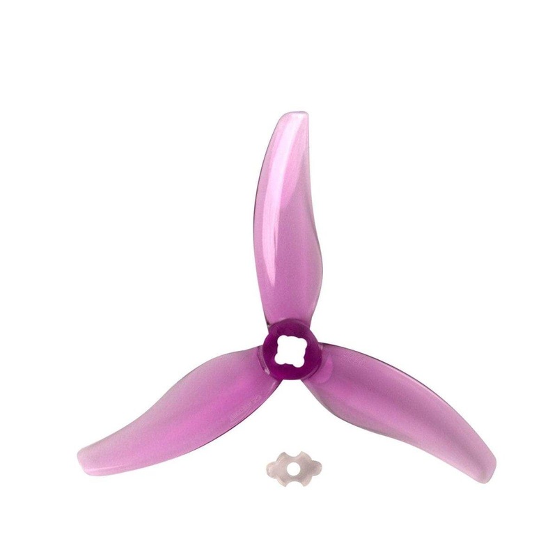 Gemfan Hurricane 3630-3 Durable Tri-Blade 3.5″ Prop 4 Pack w/Adapter for 1.5mm T-Mount – Choose Your Color