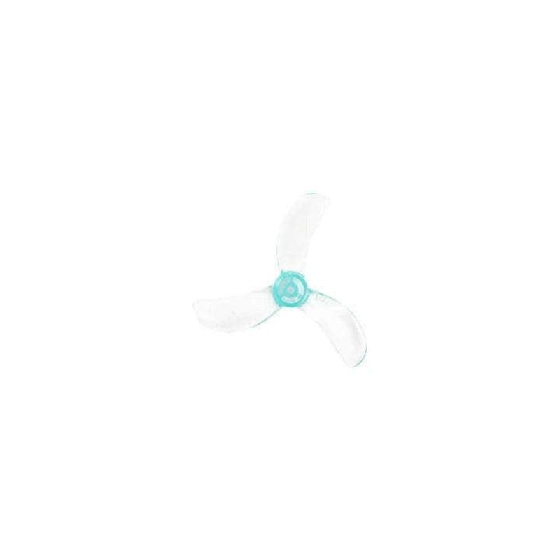 Sub250 Gemfan Pros Tri-Blade 40mm Micro/Whoop Prop 8 Pack – Teal (1.5mm Shaft)