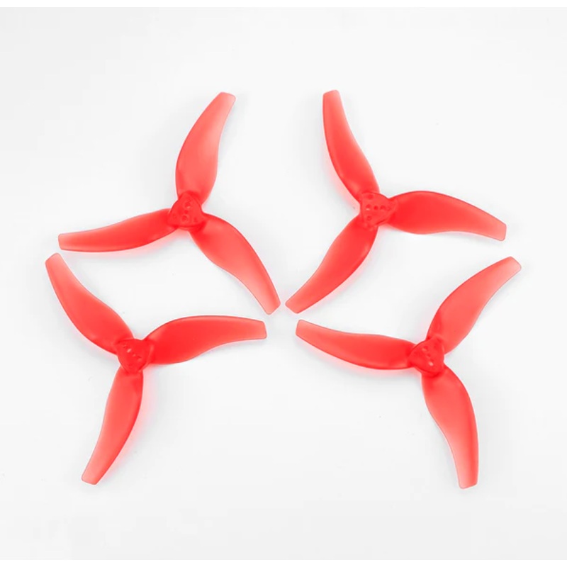 Emax Avia 3630-3 / 3.6″ Tri-Blade Replacement FPV Drone Props for T Shaft (4 Pack) – Red