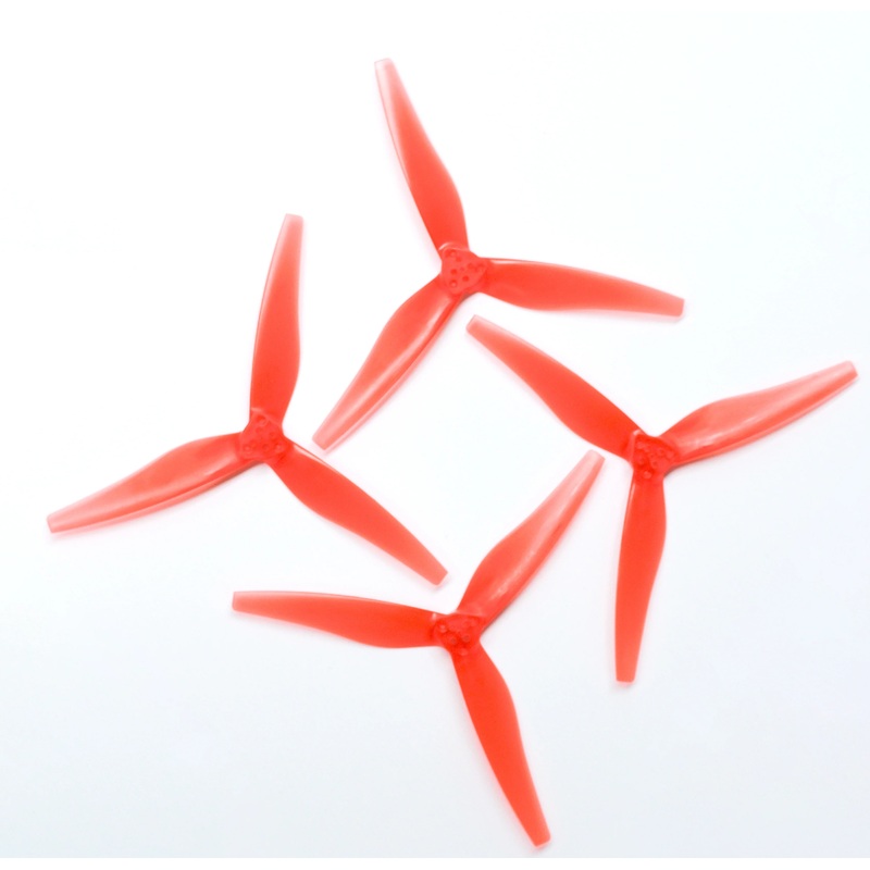 Emax Avia Ultralight 5030-3 / 5″ Tri-Blade Replacement FPV Drone Props (4 Pack) – Red