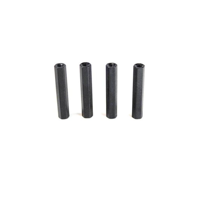 ImpulseRC Micro Apex Replacement Standoff M2.5 Aluminum Hex 4.5mm x 26mm (4pc) – Black