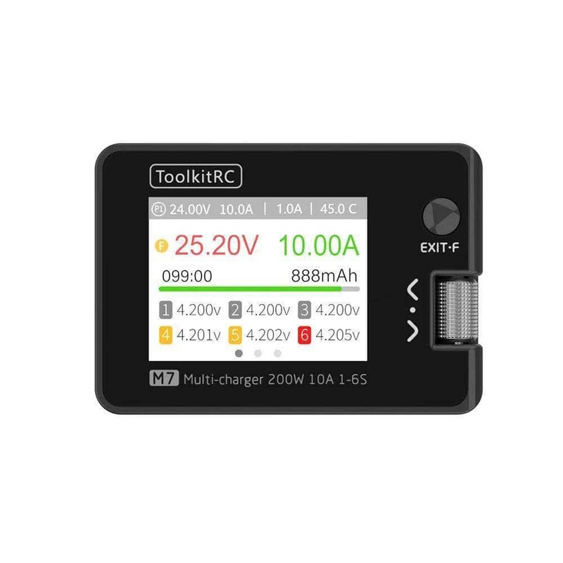 ToolKitRC M7 200W 10A 2-6S DC Smart Charger & Diagnostic Tool
