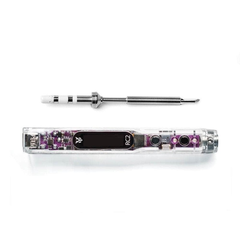 HGLRC RC2 Smart Soldering Iron – Transparent Case & Purple PCB