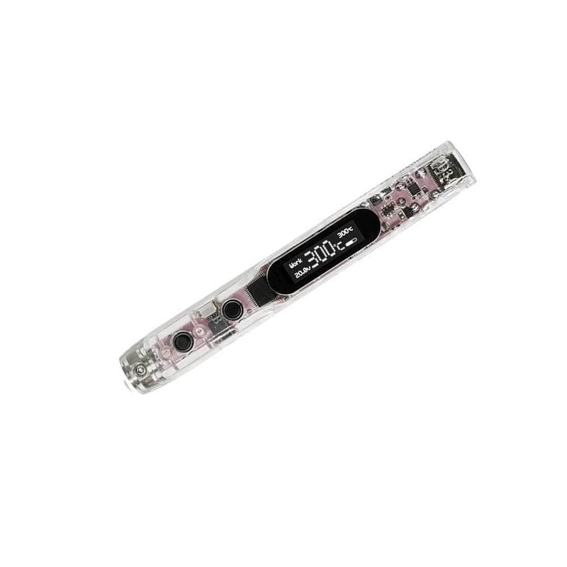 Sequre SI012 Pro Max Soldering Iron Pink PCB w/Transparent Case & LEDs  – Choose Your Tip