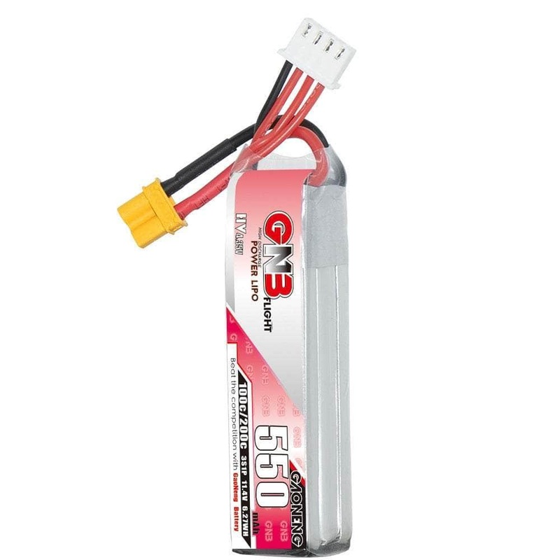 Gaoneng GNB 11.1V 3S 550mAh 90C LiPo Micro Battery (Long Type) – XT30