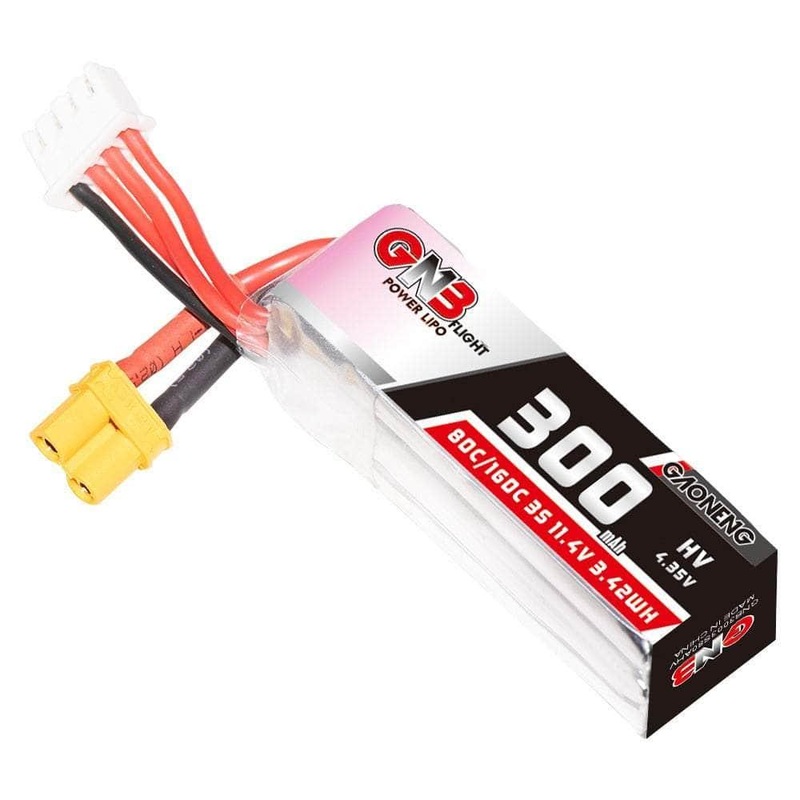 Gaoneng GNB 11.4V 3S 300mAh 80C LiHV Micro Battery – XT30