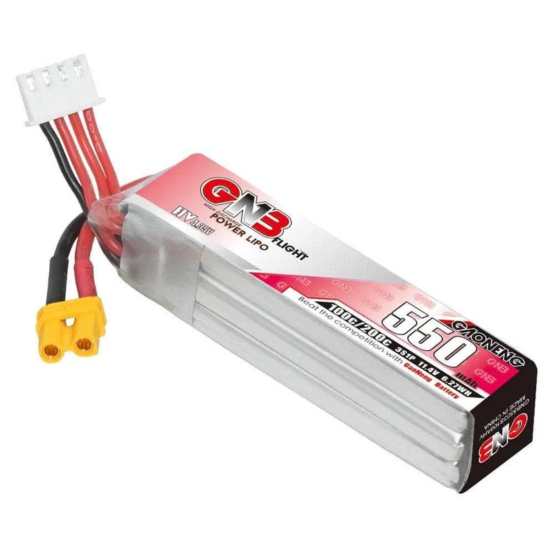 Gaoneng GNB 11.4V 3S 550mAh 100C LiHV Micro Battery (Long Type) – XT30