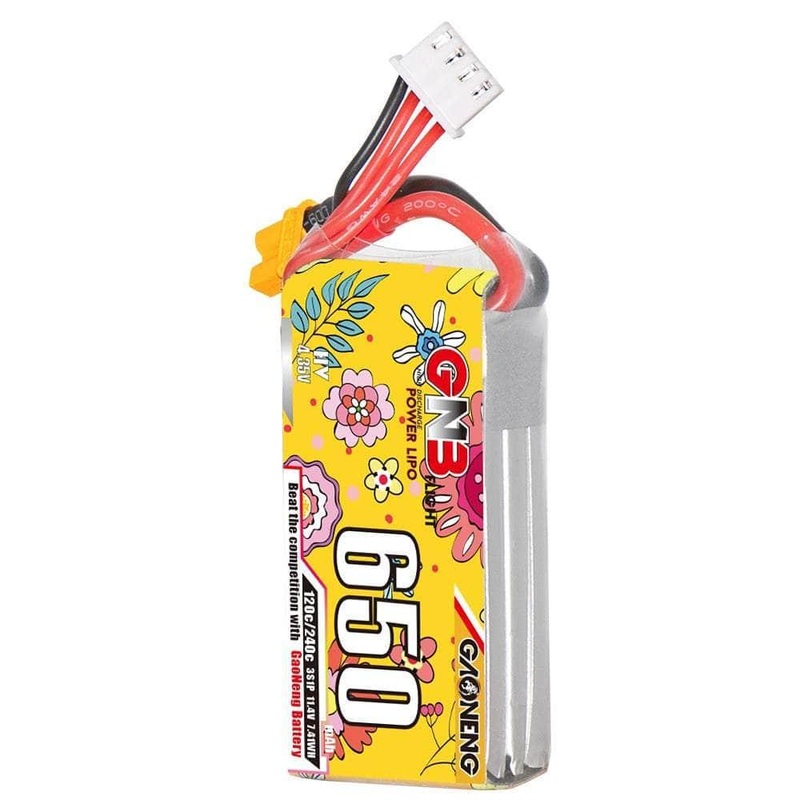 Gaoneng GNB 11.4V 3S 650mAh 120C LiHV Micro Battery – XT30