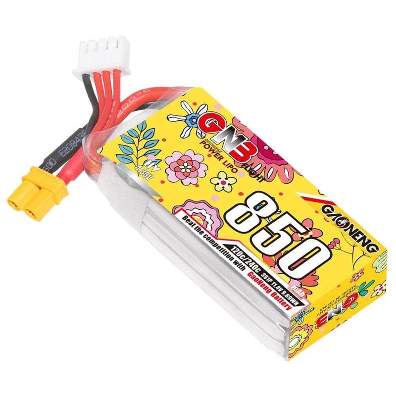 Gaoneng GNB 11.4V 3S 850mAh 120C LiHV Micro Battery – XT30