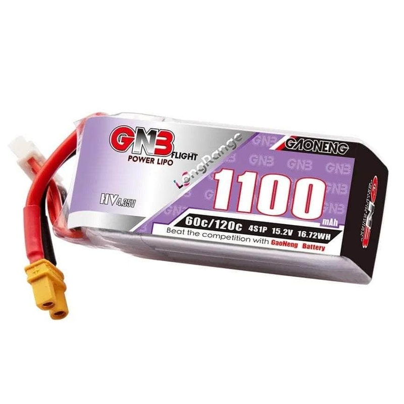 Gaoneng GNB 15.2V 4S 1100mAh 60C LiHV Battery – XT30