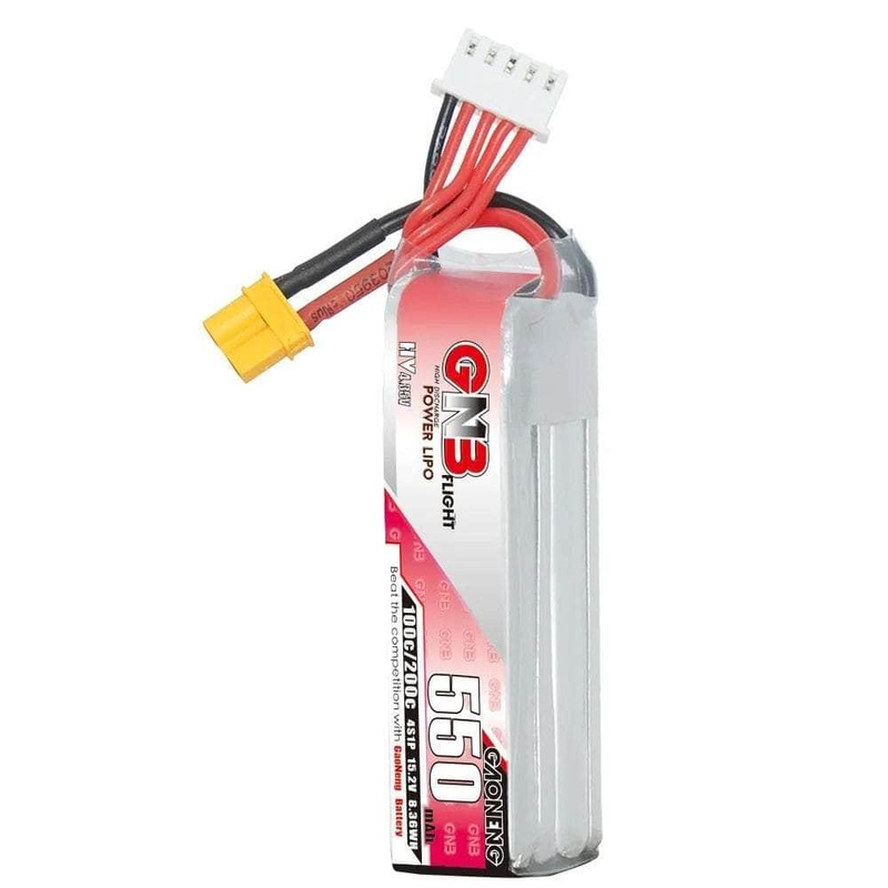 Gaoneng GNB 15.2V 4S 550mAh 100C LiHV Micro Battery (Long Type) – XT30