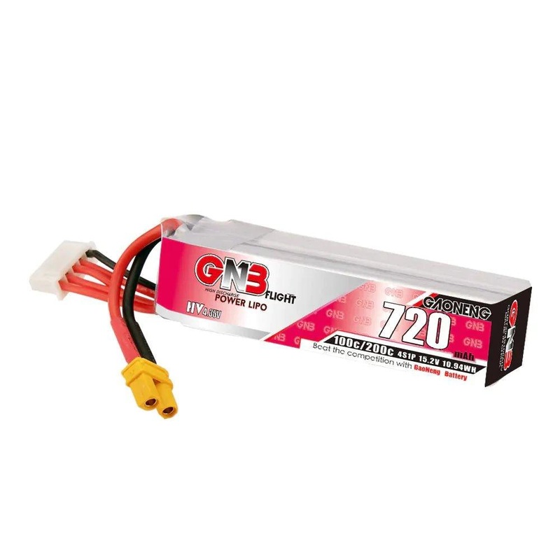 Gaoneng GNB 15.2V 4S 720mAh 100C LiHv Battery – XT30