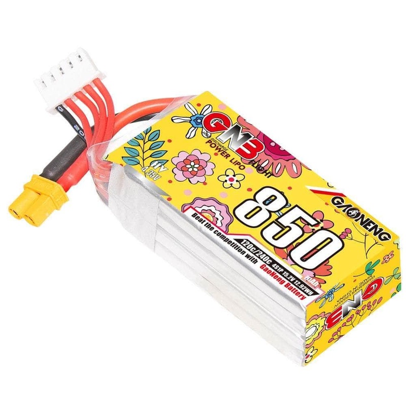 Gaoneng GNB 15.2V 4S 850mAh 120C LiHV Micro Battery – XT30