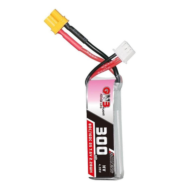 Gaoneng GNB 3.6V 2S 300mAh 80C LiHV Whoop/Micro Battery – XT30