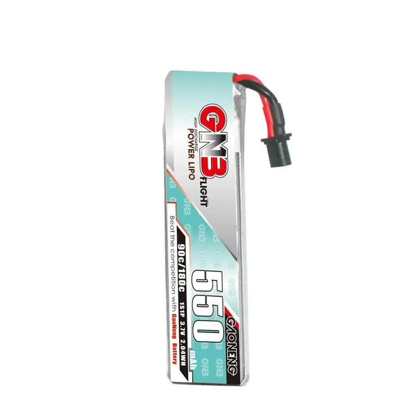 Gaoneng GNB 3.7V 1S 550mAh 90C LiPo Whoop/Micro Battery w/ Cabled – A30