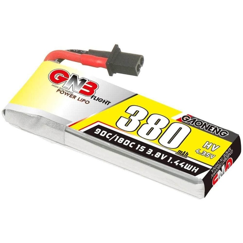 Gaoneng GNB 3.8V 1S 380mAh 90C LiHV Whoop/Micro Battery w/ Cabled – A30