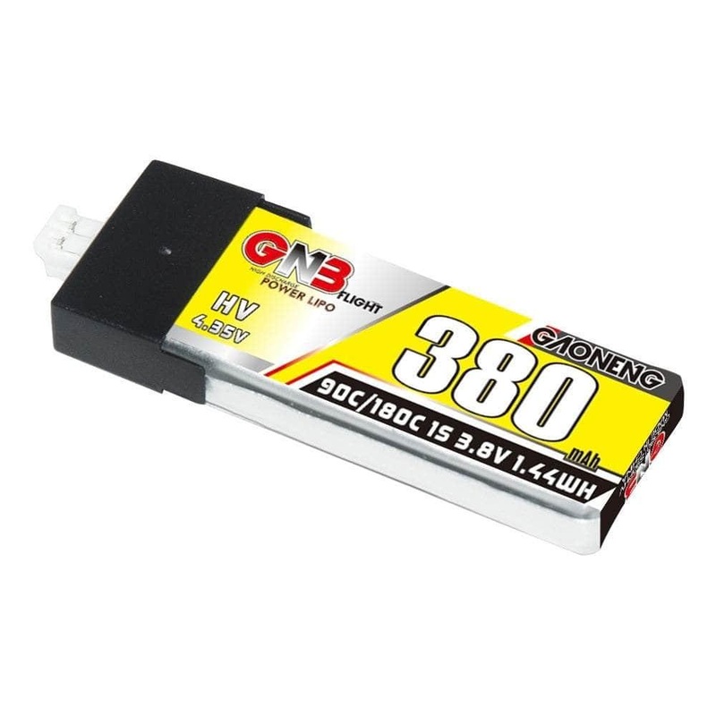 Gaoneng GNB 3.8V 1S 380mAh 90C LiHV Whoop/Micro Battery w/ Plastic Head – PH2.0