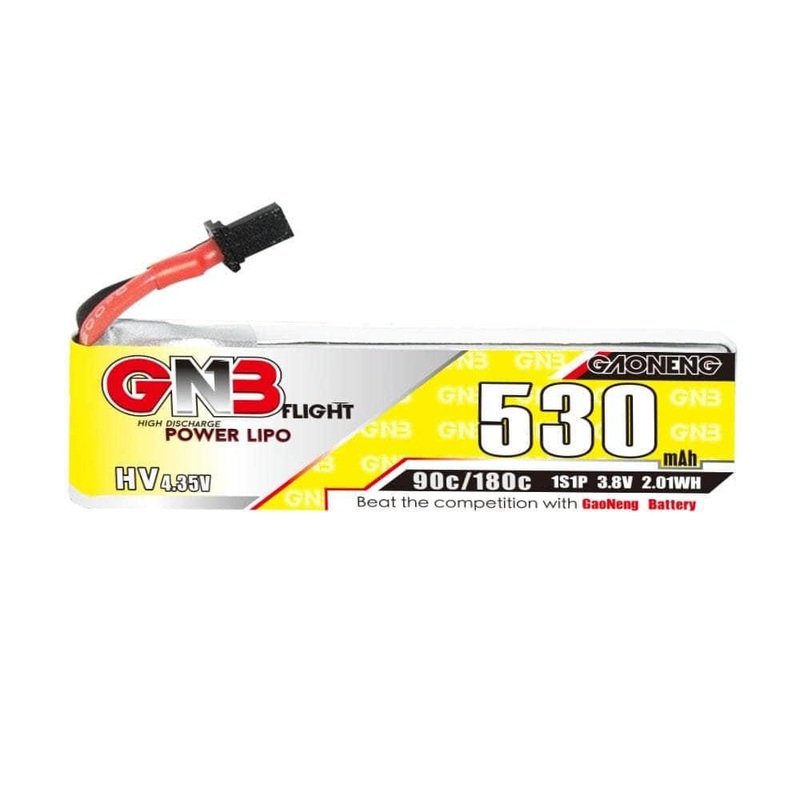 Gaoneng GNB 3.8V 1S 530mAh 90C LiHV Whoop/Micro Battery w/ Cabled – A30