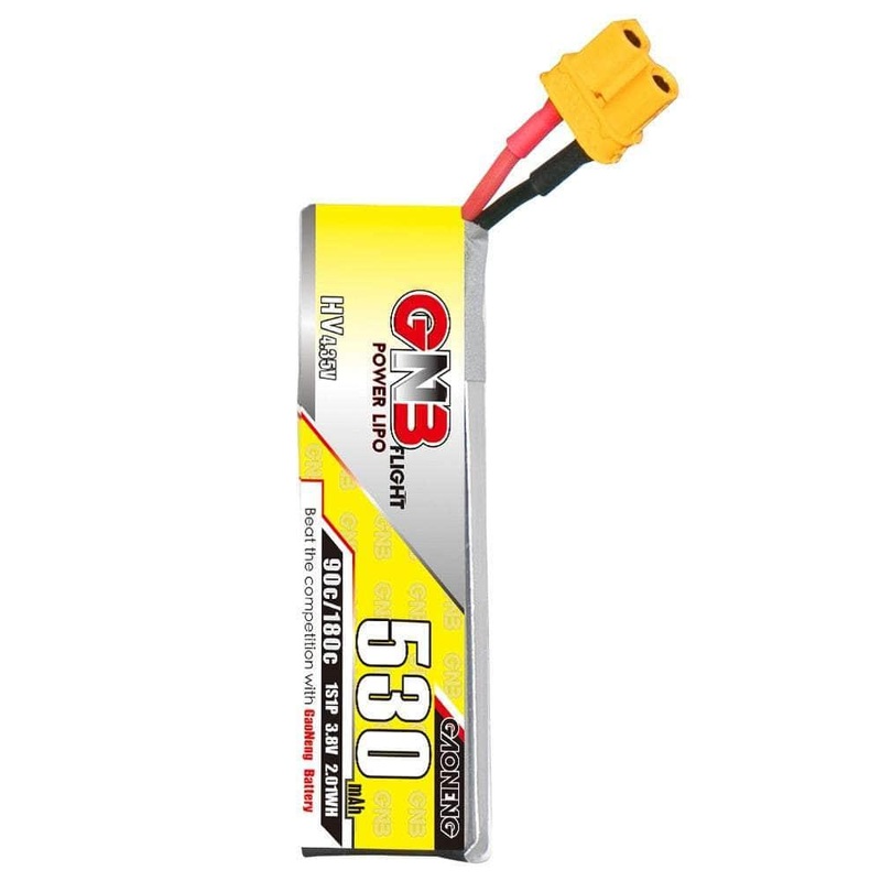 Gaoneng GNB 3.8V 1S 530mAh 90C LiHV Whoop/Micro Battery – XT30