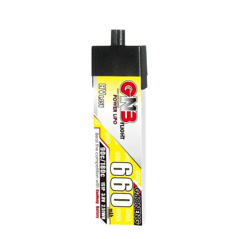 Gaoneng GNB 3.8V 1S 660mAh 90C LiHV Whoop/Micro Battery w/ Plastic Head – A30