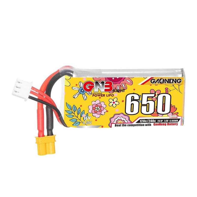 Gaoneng GNB 7.6V 2S 650mAh 120C LiHV Micro Battery – XT30