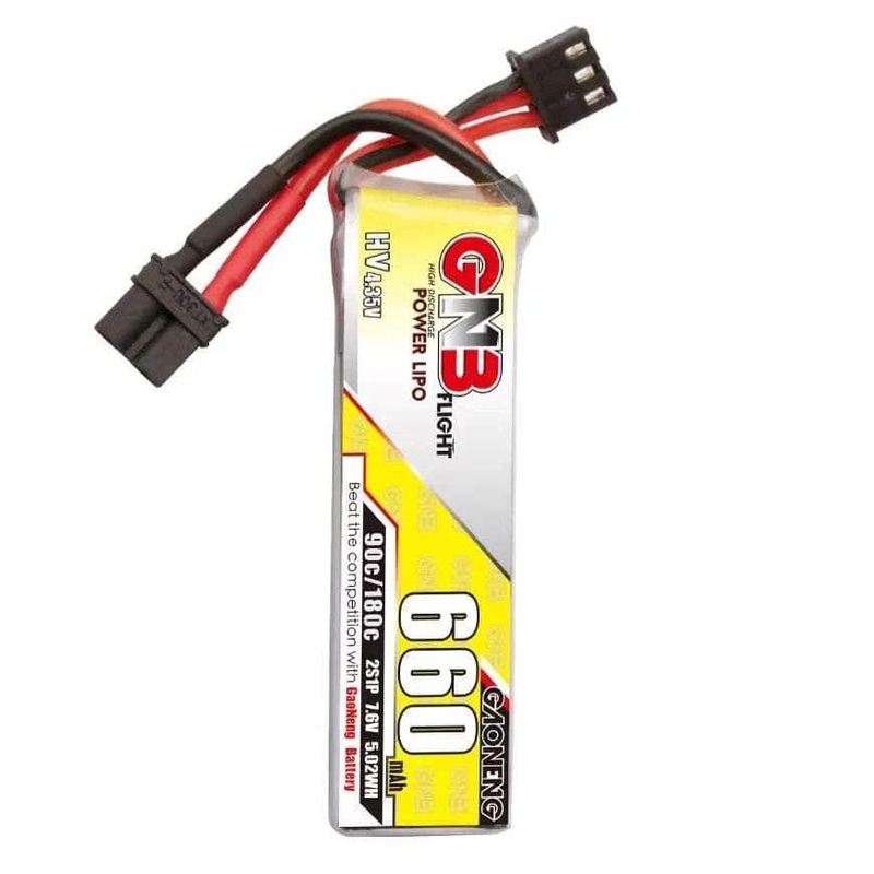 Gaoneng GNB 7.6V 2S 660mAh 90C LiHV Micro Battery (Long Type) – XT30
