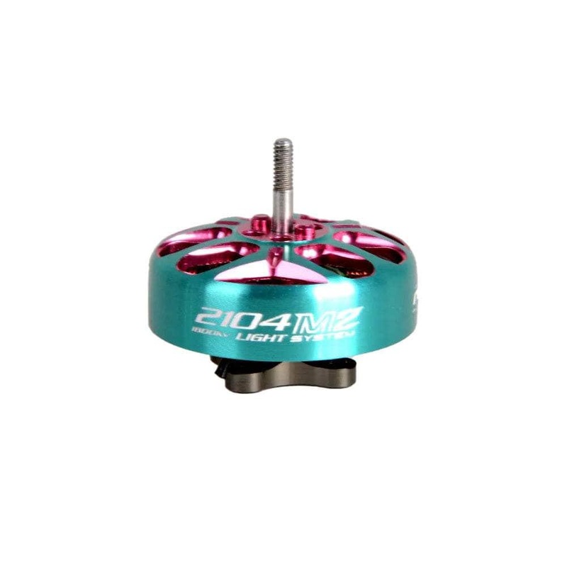 RCinPOWER GTS-V3 2104 Light 1800Kv Motor (2mm T-Mount) – Teal & Pink