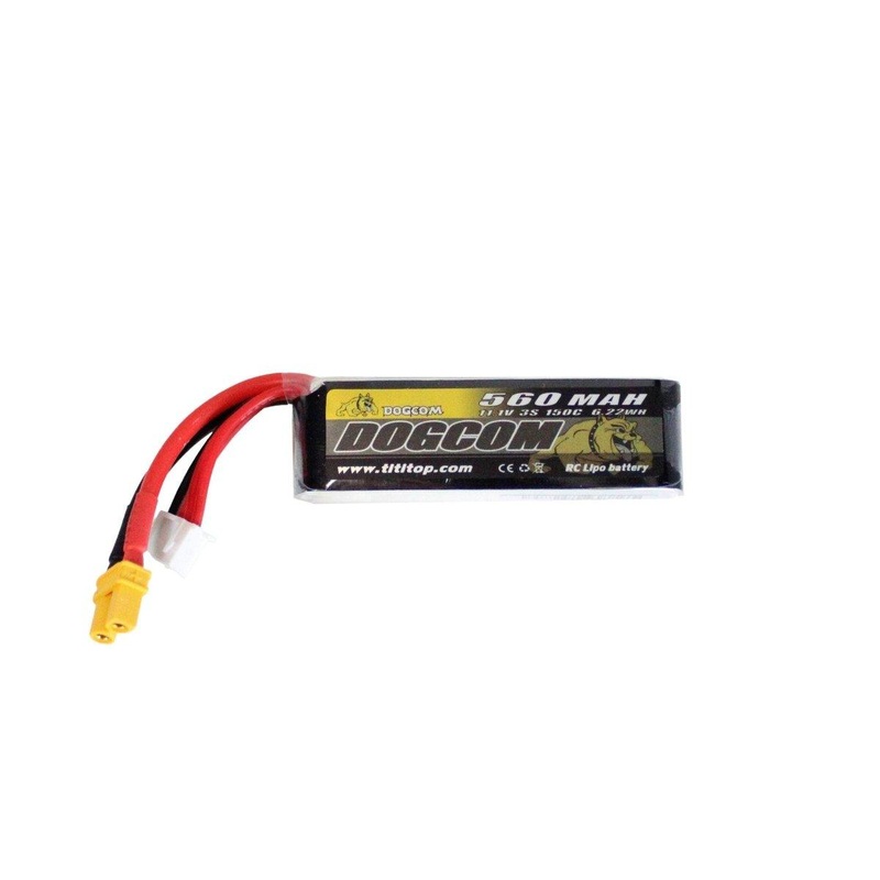 DogCom 11.1V 3S 560mAh 150C LiPo – XT30