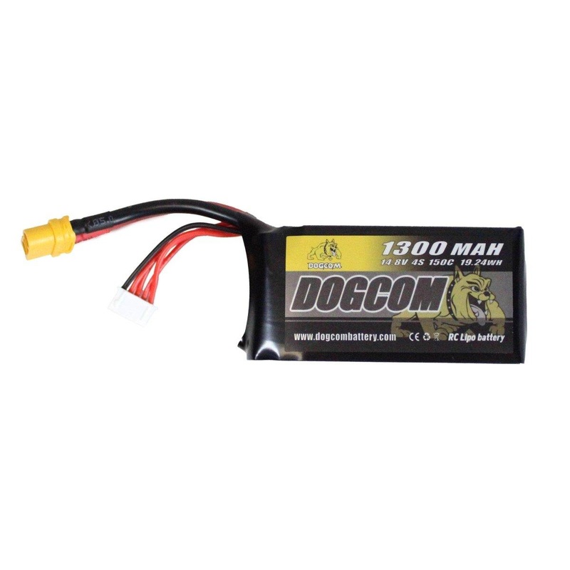 DogCom 14.8V 4S 1300mAh 150C LiPo – XT60