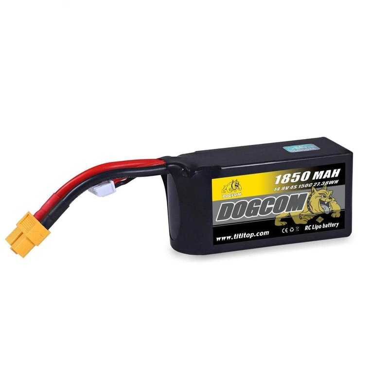 DogCom 14.8V 4S 1850mAh 150C LiPo Battery – XT60