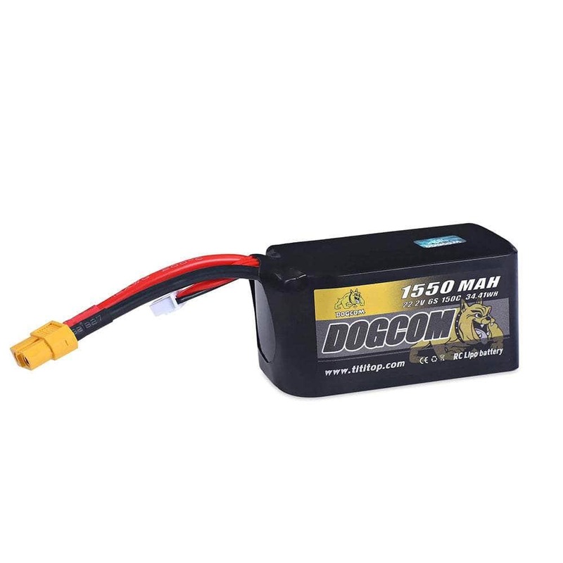 DogCom 22.2V 6S 1550mAh 150C Lipo Battery – XT60