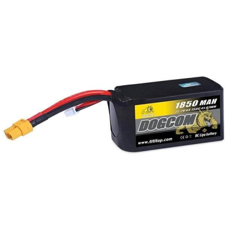 DogCom 22.2V 6S 1850mAh 150C LiPo Battery – XT60