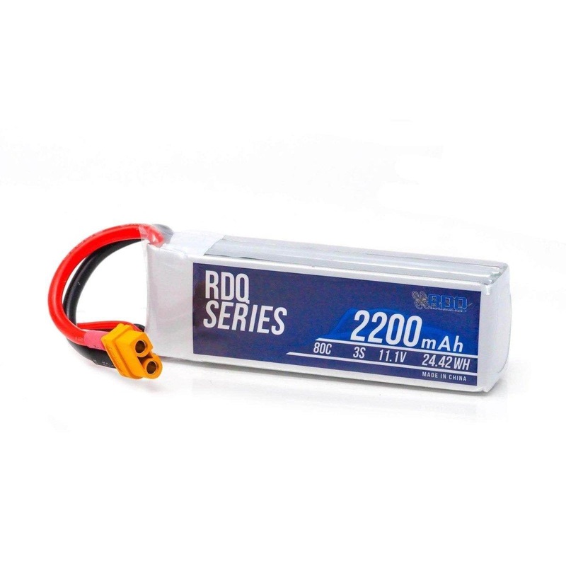 RDQ Series 11.1V 3S 2200mAh 80C FPV Wing or Drone LiPo Battery – XT60