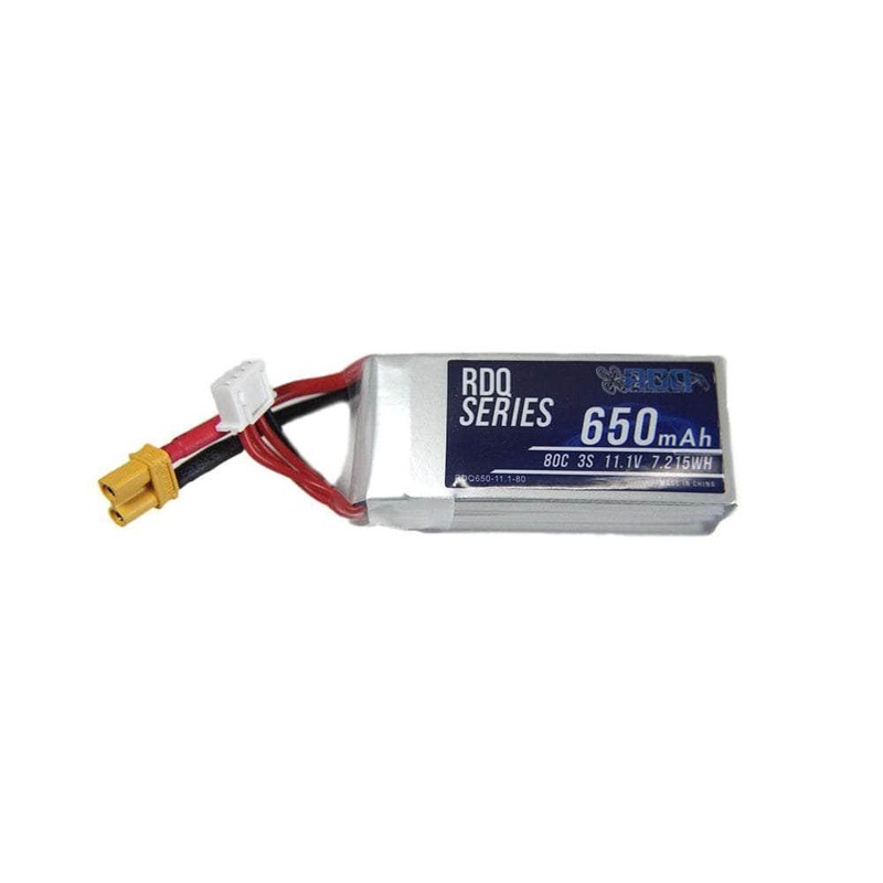 RDQ Series 11.1V 3S 650mAh 80C LiPo Micro Battery (Square Type) – XT30