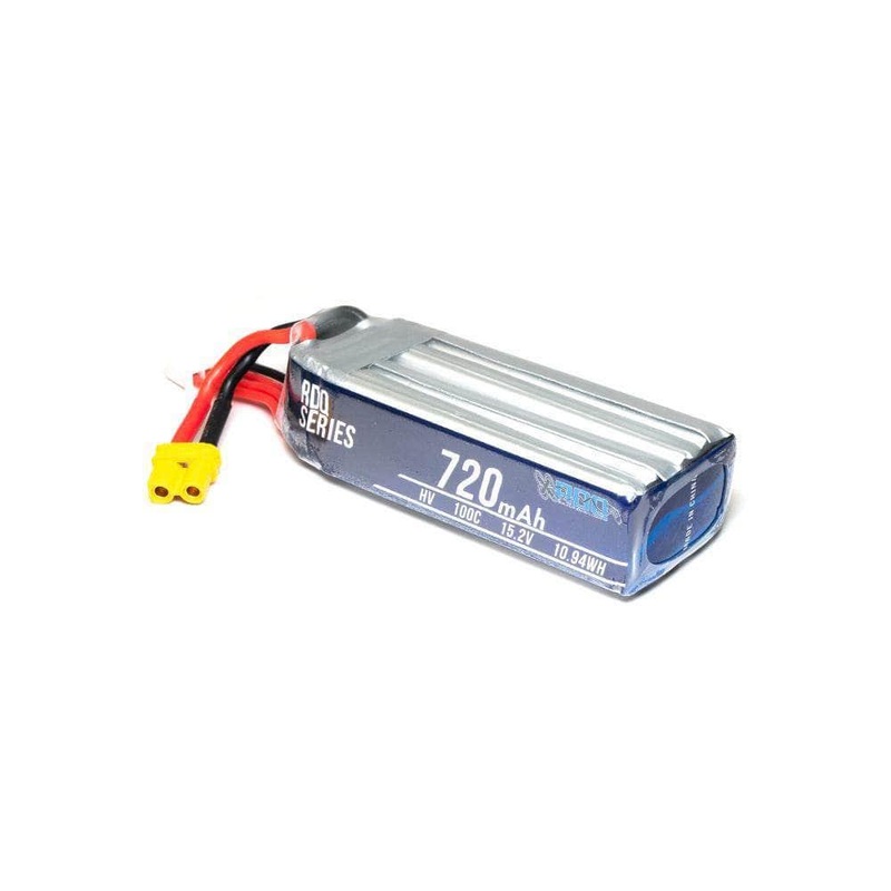 RDQ Series 15.2V 4S 720mAh 100C LiHV Whoop/Micro Battery – XT30