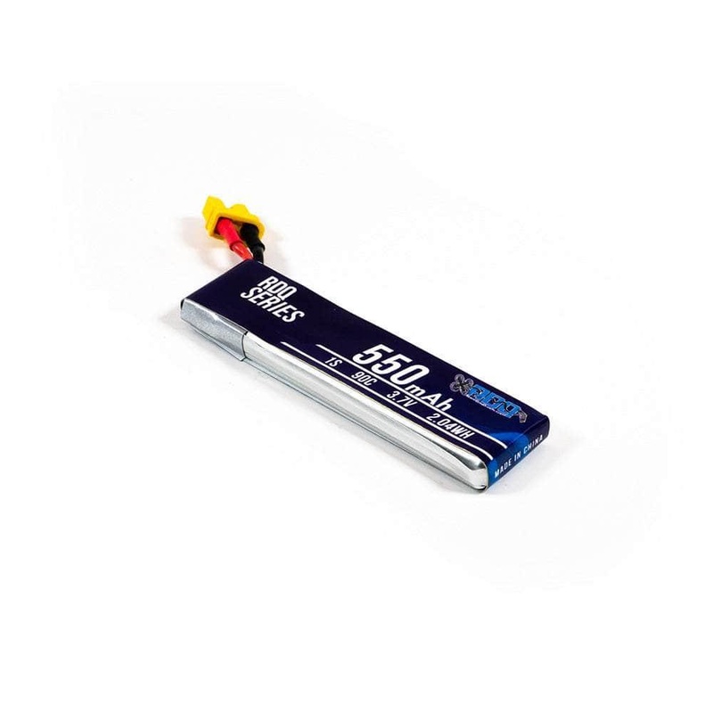 RDQ Series 3.7V 1S 550mAh 90C LiPo Whoop/Micro Battery w/ Cabled Connector – Choose Version