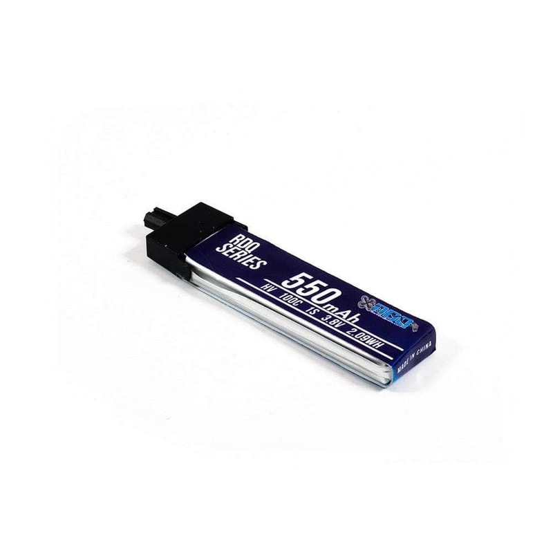 RDQ Series 3.8V 1S 550mAh 100C LiHV Whoop/Micro Battery w/ Plastic Head – Choose Version