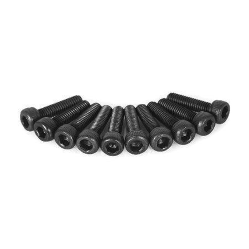 10mm M2 Iron Cup Head Screw Black Anodized (10 pieces) for Tadpole or Odonata