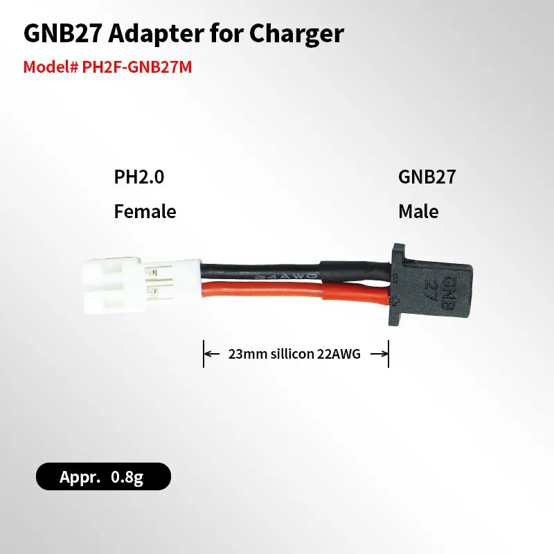 Gaoneng GNB GNB27 Male to PH2.0 Female Adapter – 5 Pack