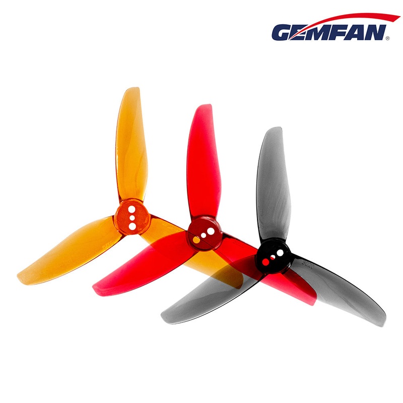 Gemfan Hurricane 3020-3 3″ Tri-Blade 1.5mm Centerhole T-Mount Propellers (2CW+2CCW) – Choose Color