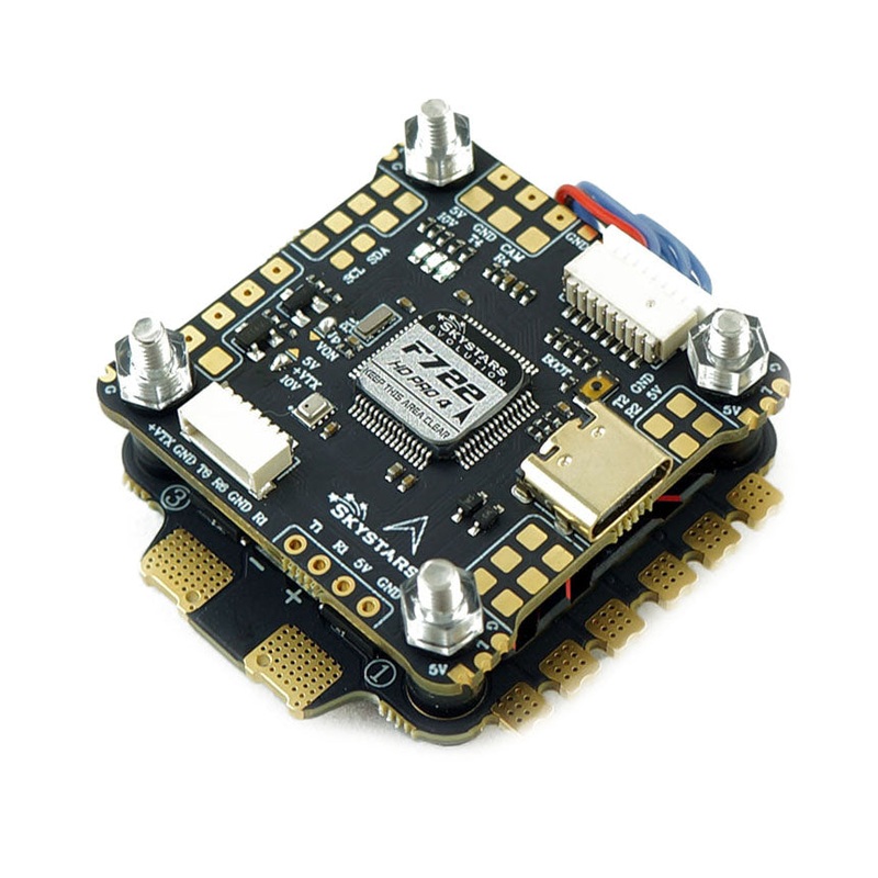 Skystars F7HD Stack F722HD Pro 4 Flight Controller & KM65A F4 128KHz AM32 65A 4in1 ESC – 30 x 30mm