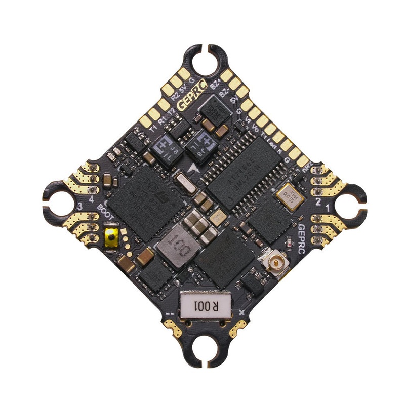 GEPRC TAKER F411 AIO Flight Controller Built-in ELRS 2.4G Receiver and 2-4S 12A Bluejay ESC – 25x25mm